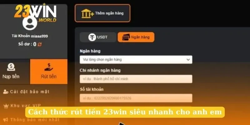 Quy trình rút tiền an toàn