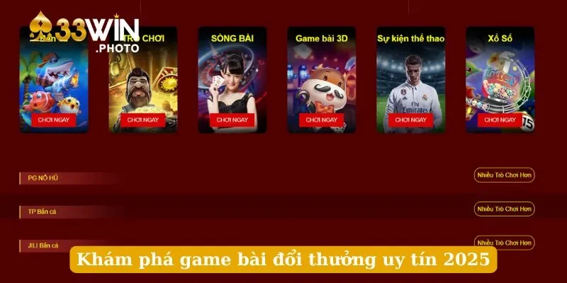 Khám phá game bài đổi thưởng uy tín 2025