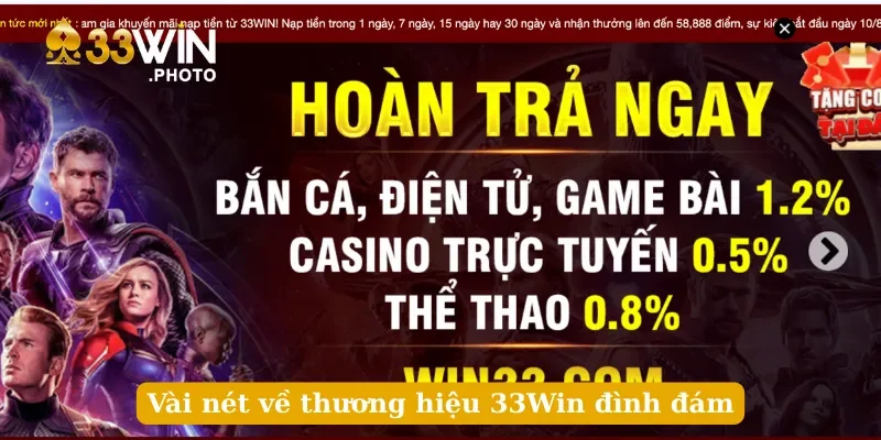 Vài nét về thương hiệu 33Win đình đám
